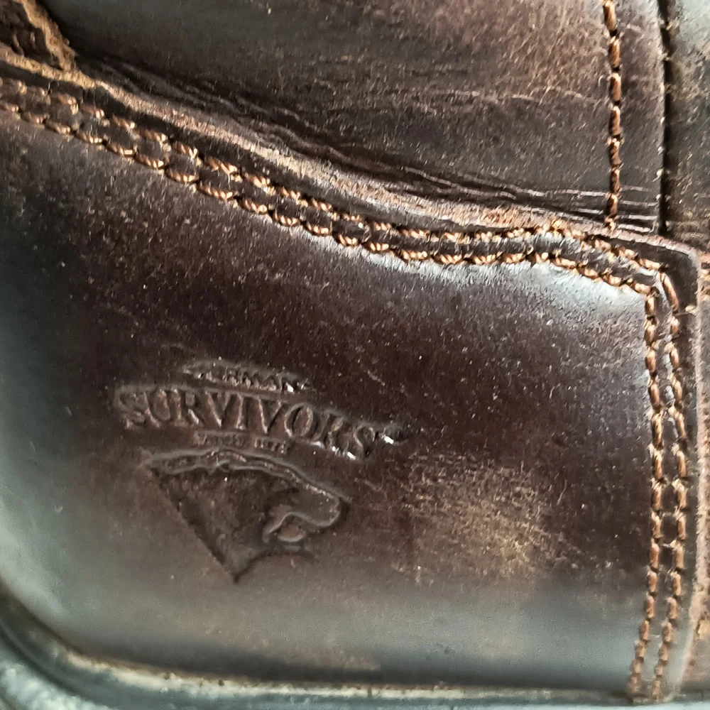 Herman Survivors 8 Men's Dark Brown Leather Plower Waterproof Pull Work  Boots